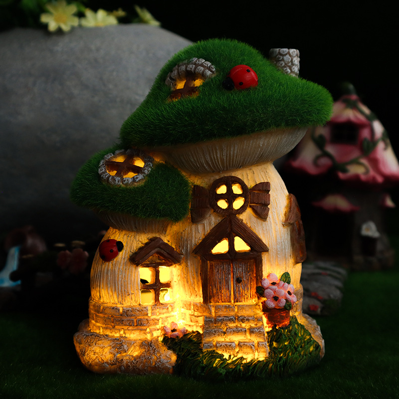 Outdoor Lighting Architectural - Ogród Solarna Lampka Nocna Grzybek Domek