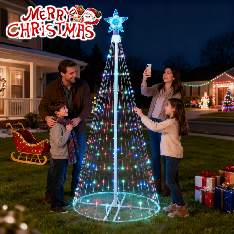 Solar Fairy String - Lampki LED w kształcie wodospadu zasilane
