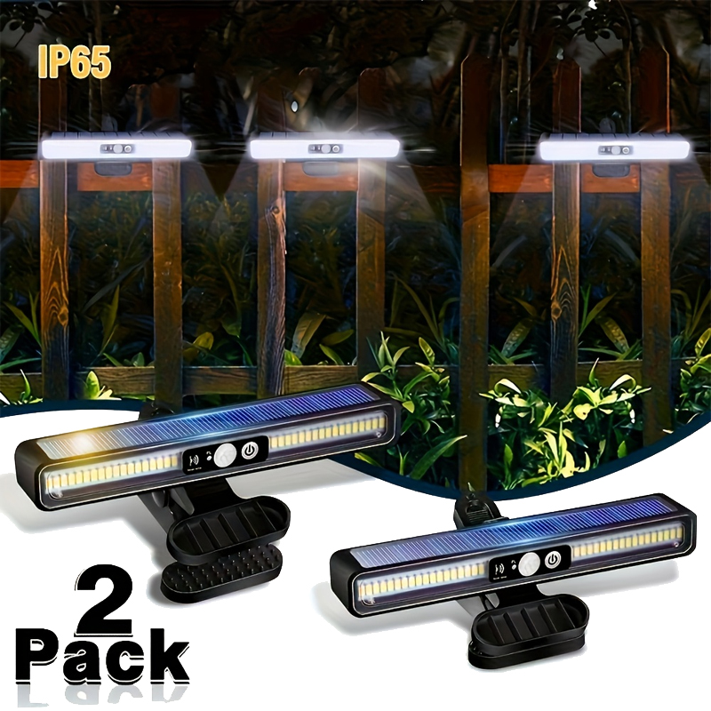 Outdoor Lighting On Fence - Zewnętrzne wodoodporne lampy solarne z czujnikiem