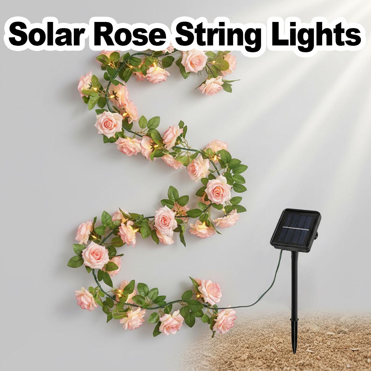 Solar Fairy String - Solarna girlanda świetlna w kształcie róż,
