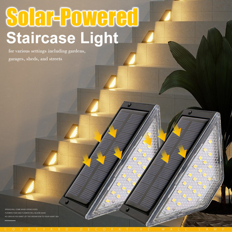 Outdoor Lighting Art - Lampa solarna LED trójkątna 22/24 LED,