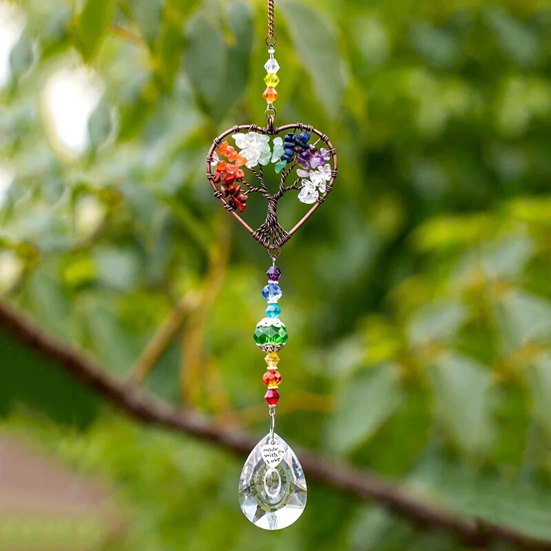 Outdoor Lighting Pendant - 1 szt. Kolorowy oryginalny kamień Drzewo