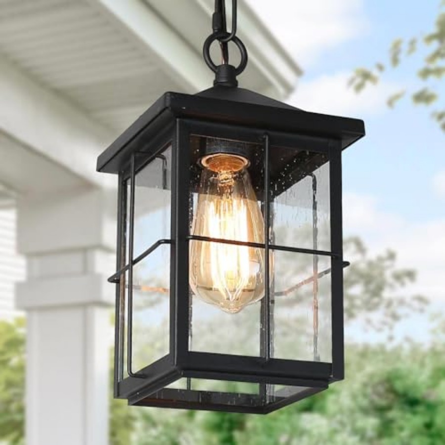 Outdoor Lighting Pendant - Zewnętrzna lampa wisząca, czarna lampa sufitowa
