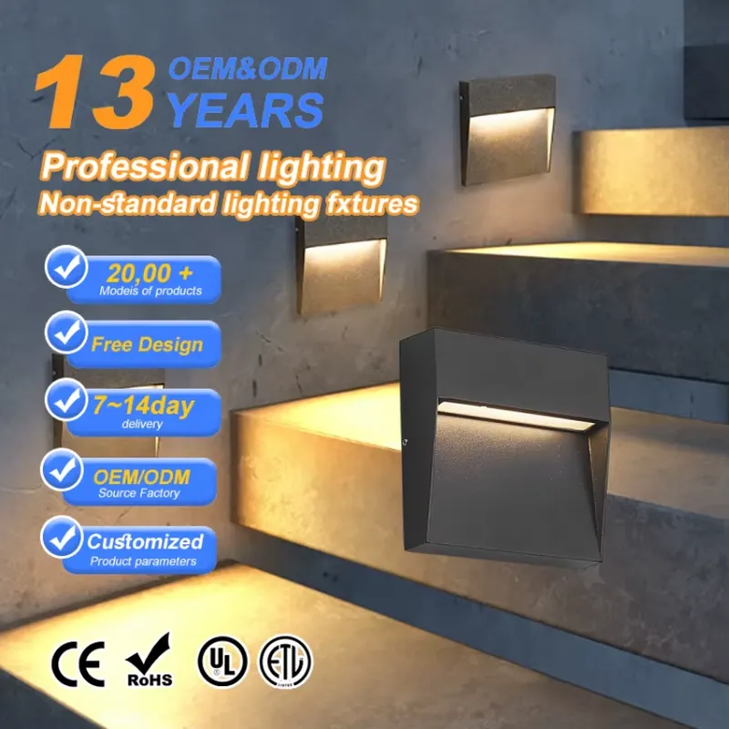 Outdoor Lighting For Steps - Ultra-cienka zewnętrzna lampa schodowa LED do
