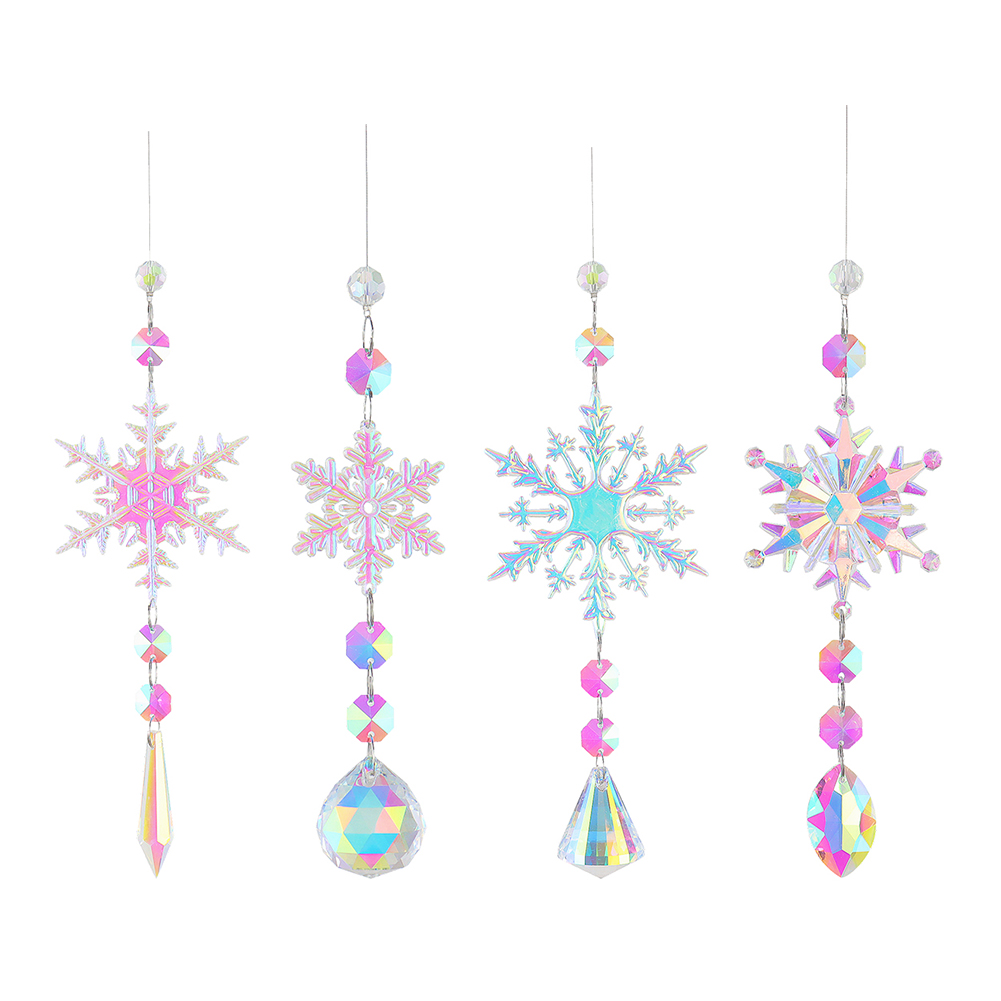 Outdoor Lighting Pendant - Kryształowy wisiorek w kształcie płatka śniegu,