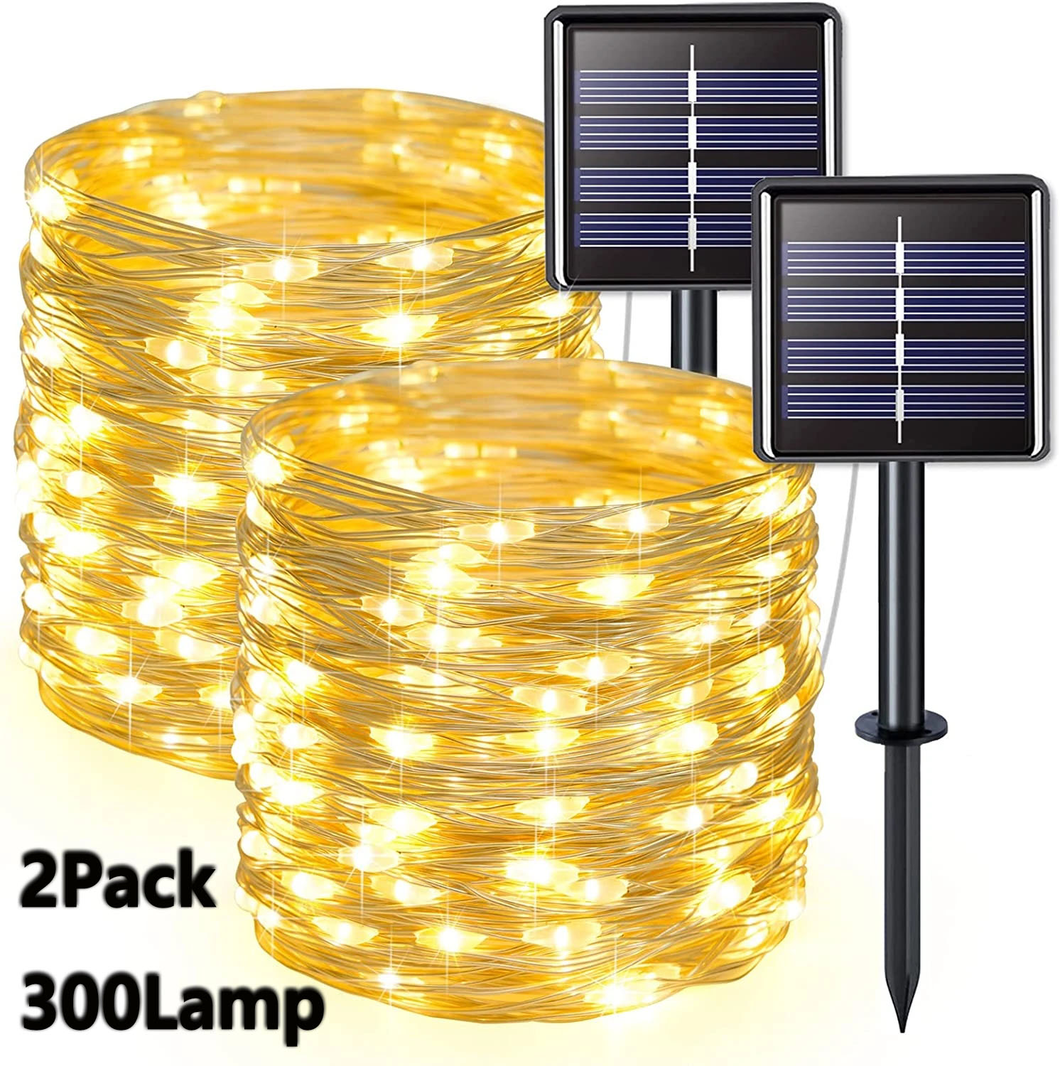 Solar Fairy String - 2 szt. Solarne lampki świąteczne 300LED
