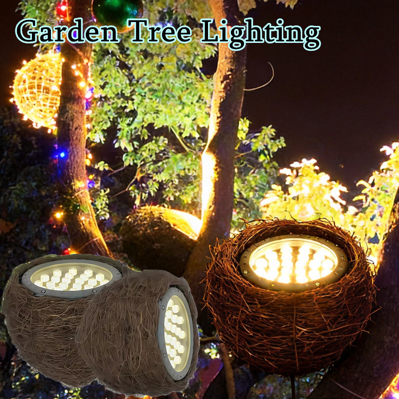 Outdoor Lighting Architectural - Kolorowe, wodoodporne oświetlenie drzew ogrodowych 12W