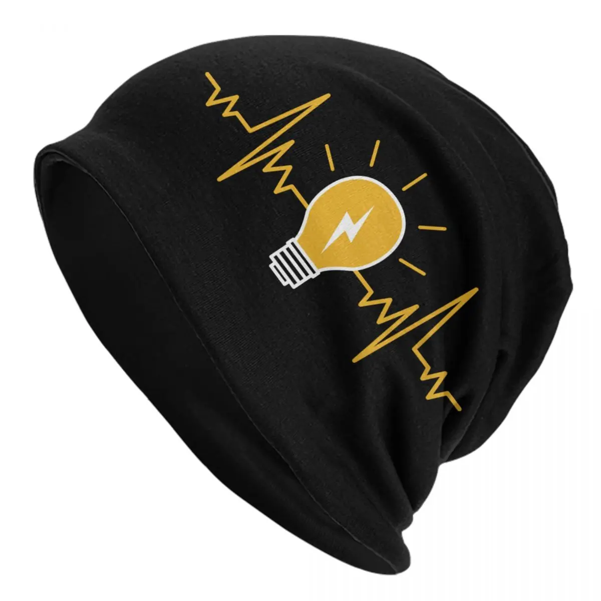 Outdoor Lighting Electrician - Czapka Elektryka Bicie Serca Żarówka Czapka