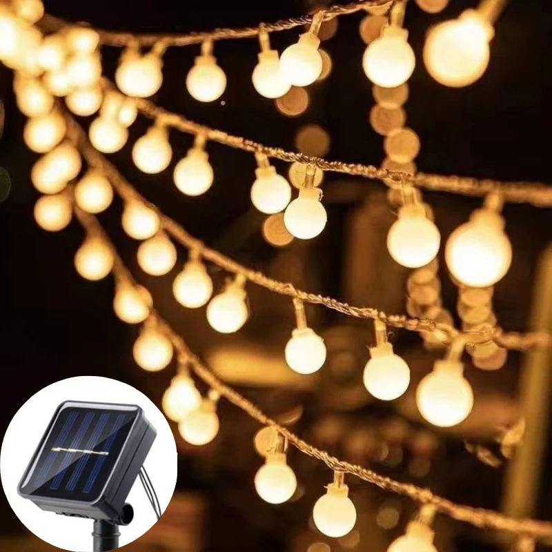 Solar Fairy String - Girlanda świetlna 100 LED kulek, lampki