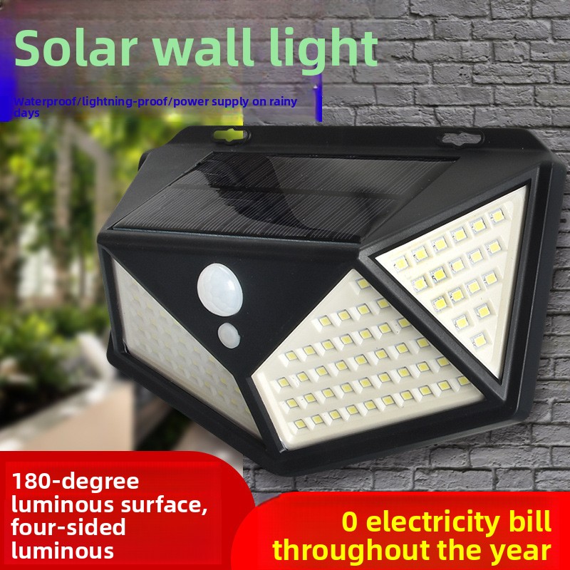 Lampa ścienna solarna 114LED,  – Outdoor Lighting On Amazon recenzja i cena