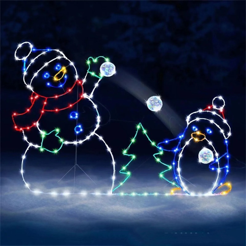Świecący LED'owy bałwanek śnie – Outdoor Xmas Lighting Ideas recenzja i cena