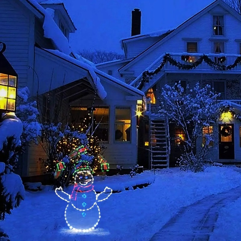 Świecący LED'owy bałwanek śnie – Outdoor Xmas Lighting Ideas recenzja i cena