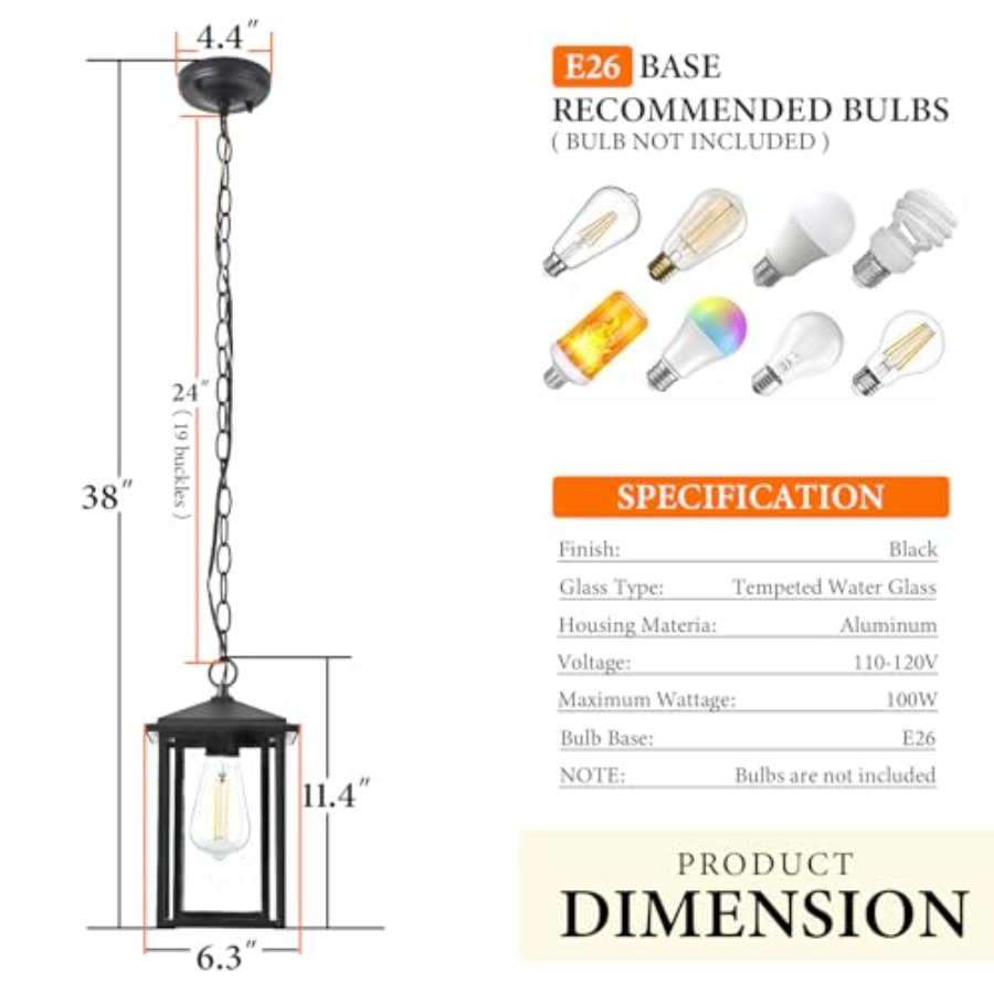 Zewnętrzne lampy wiszące na pa – Outdoor Lighting Pendant recenzja i cena