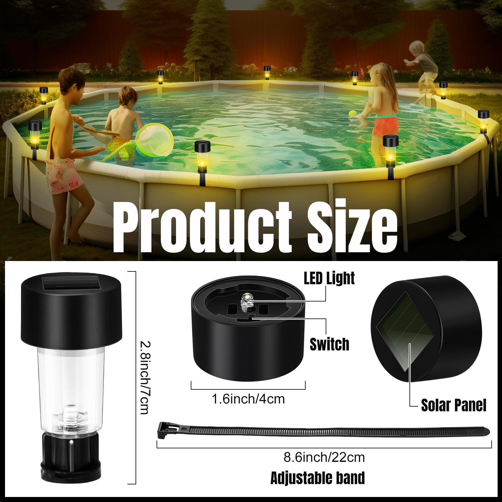 6 sztuk solarnych lamp basenow – Outdoor Lighting On Fence recenzja i cena