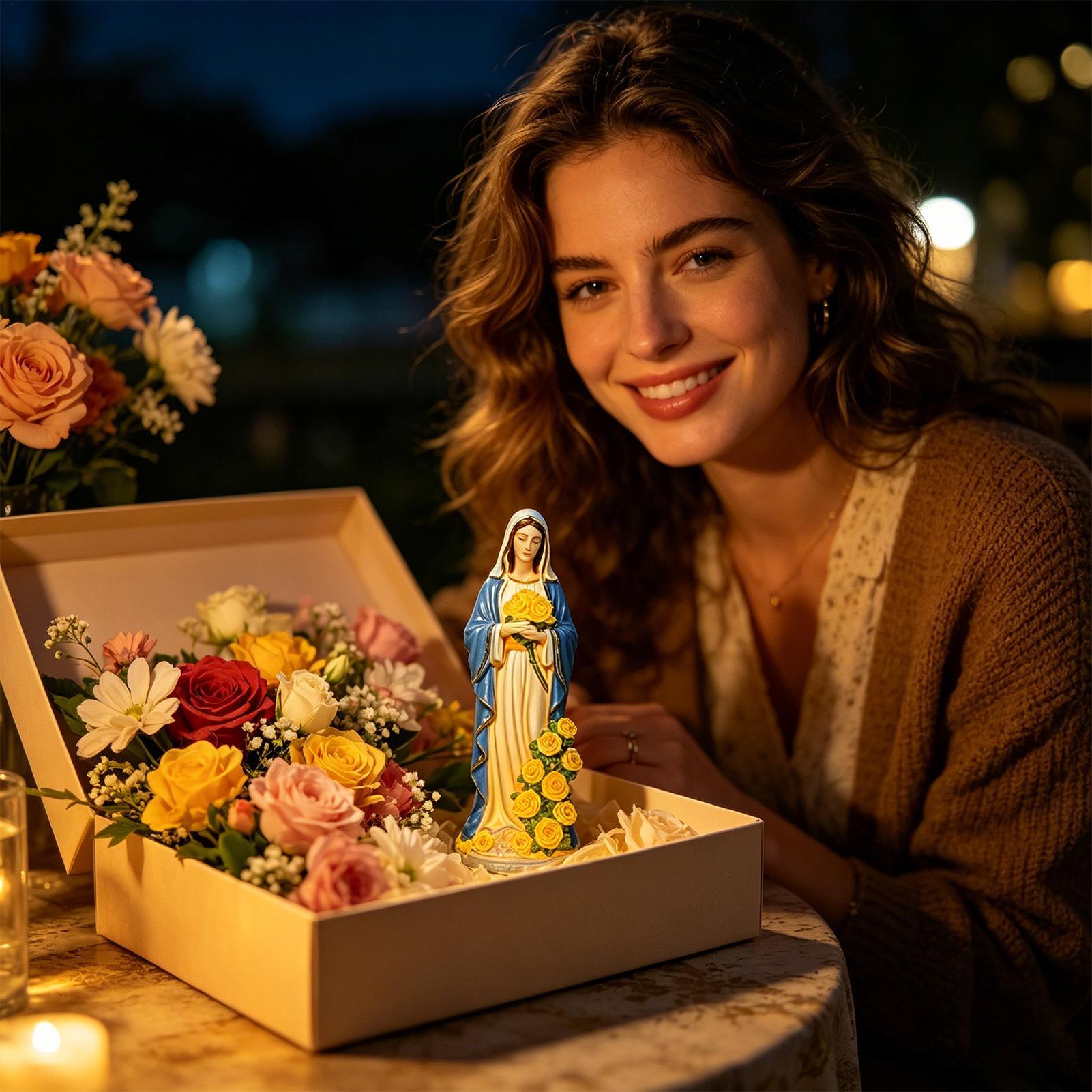 Statua Matki Boskiej zasilana  – Outdoor Lighting On Fence recenzja i cena