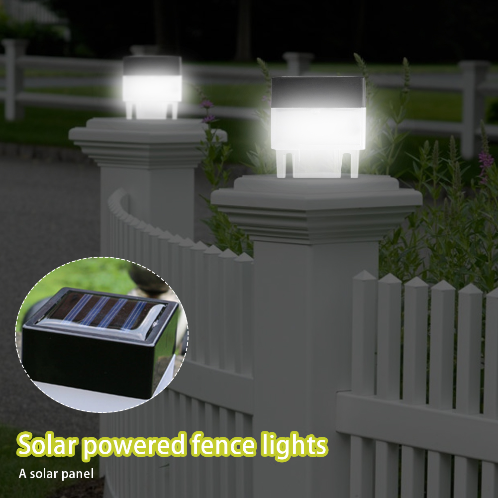 Solarna lampa słupkowa, nowocz – Outdoor Lighting On Fence recenzja i cena