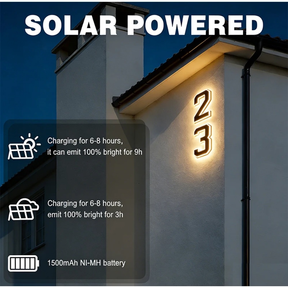 Nowy Solarny Numer Domu LED, W – Outdoor Lighting Architectural recenzja i cena