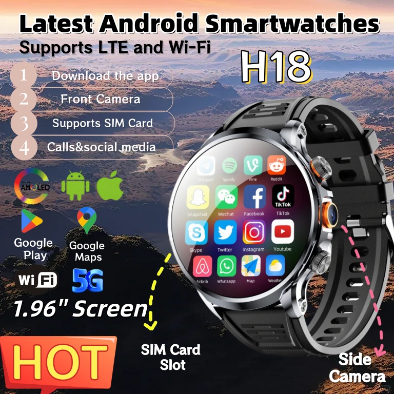 NOWY Smartwatch 4G Android H18 – Outdoor Lighting For Steps recenzja i cena