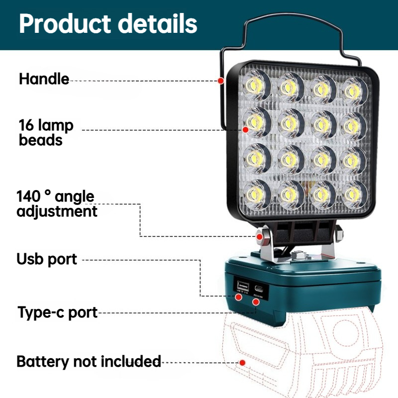 Lampa robocza LED do akumulato – Outdoor Lighting Electrician recenzja i cena