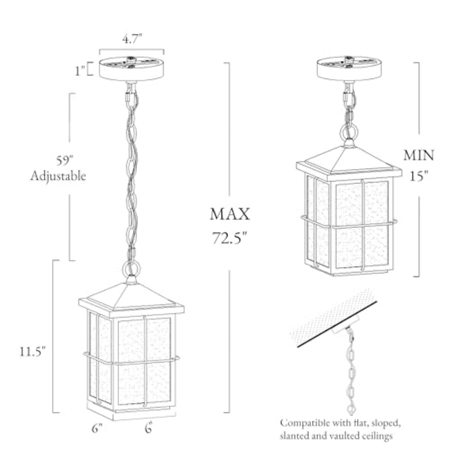 Zewnętrzna lampa wisząca, czar – Outdoor Lighting Pendant recenzja i cena