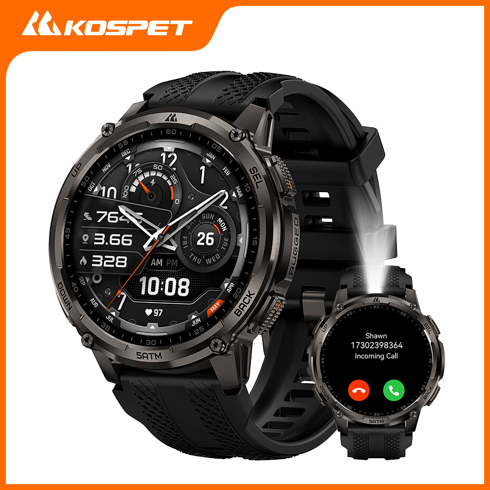 KOSPET TANK T4C Smartwatch Męs – Outdoor Lighting For Steps recenzja i cena