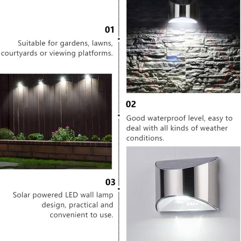 2 szt. Solarnych lamp ogrodowy – Outdoor Lighting On Fence recenzja i cena