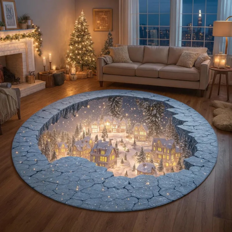 Dywan 3D Wioska Świąteczna Zim – Outdoor Xmas Lighting Ideas recenzja i cena