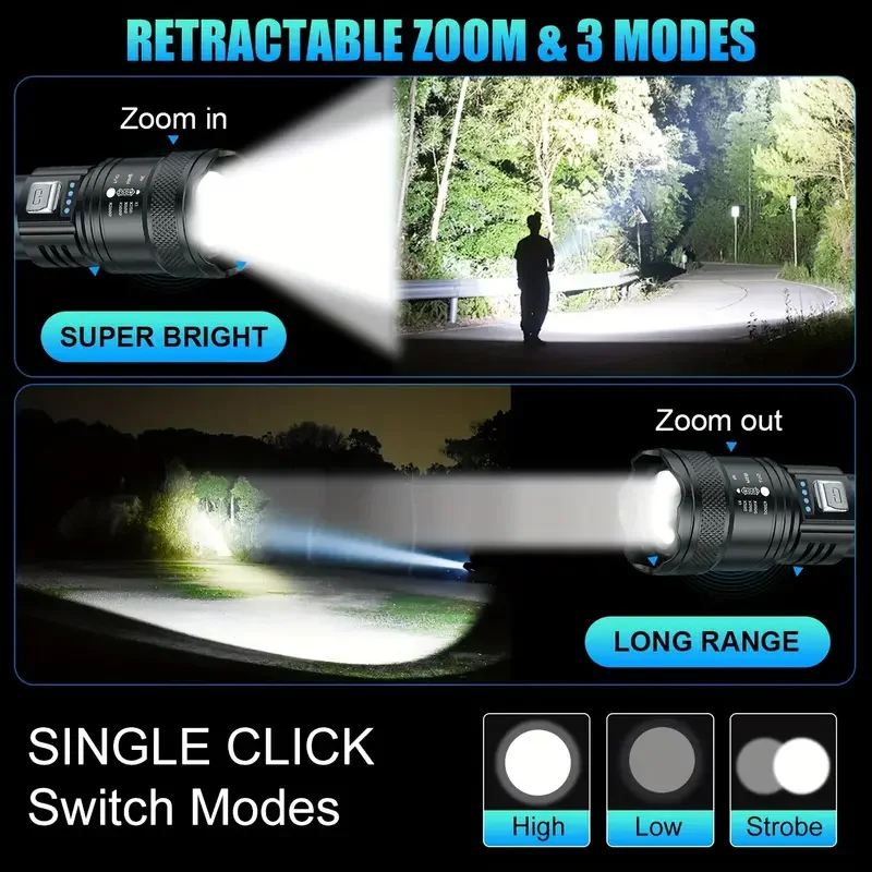 Latarka taktyczna LED 2000LM,  – Outdoor Lighting Junction Box recenzja i cena